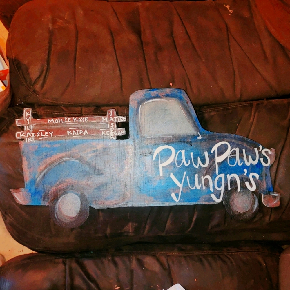 Handcrafted wood sign